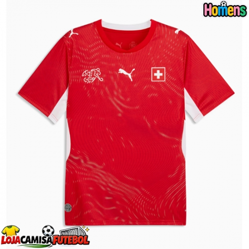 Camisa de Futebol Suíça Equipamento Principal Mundo 2026 Manga Curta